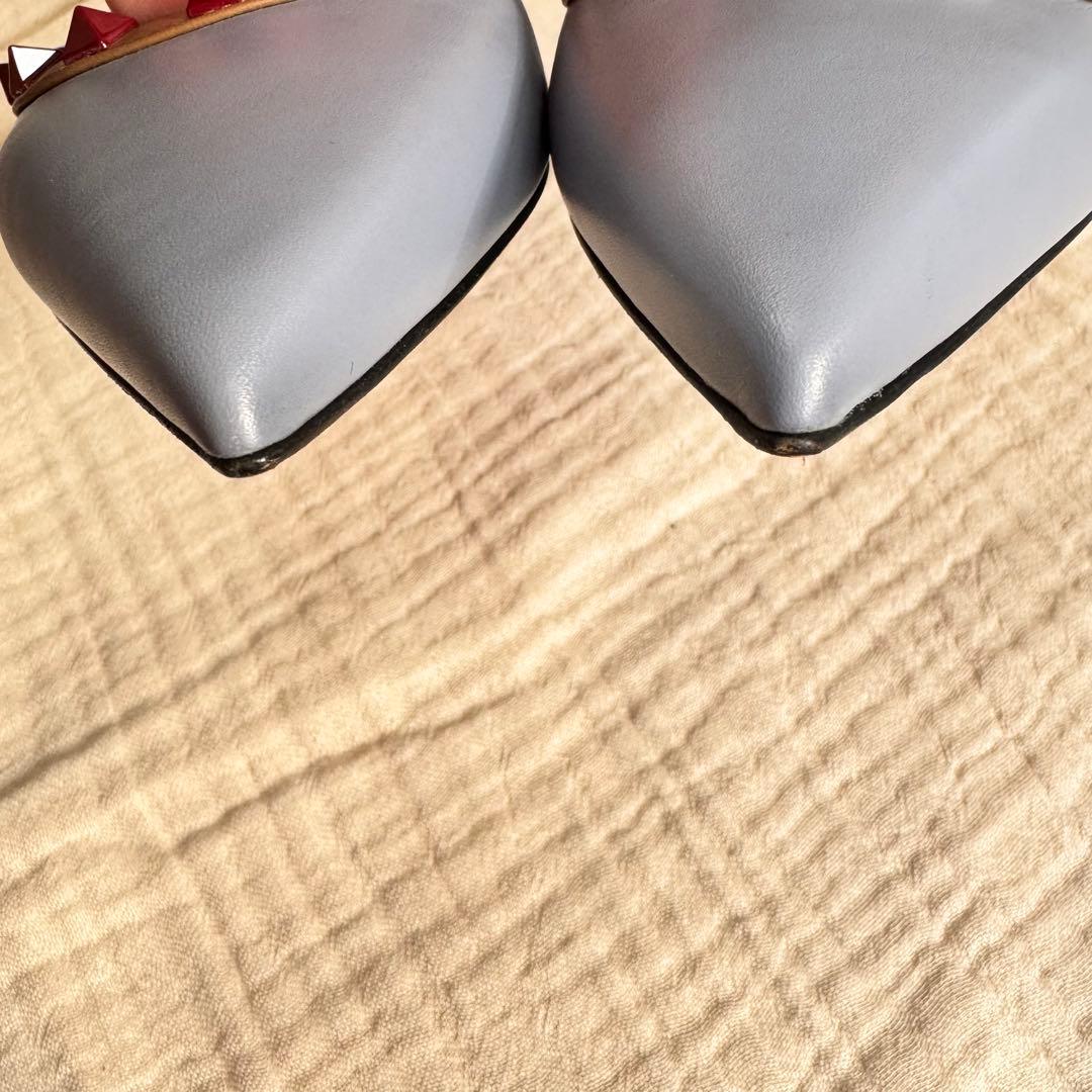 極美品　ヴァレンチノ　スタッズ パンプス　フラット