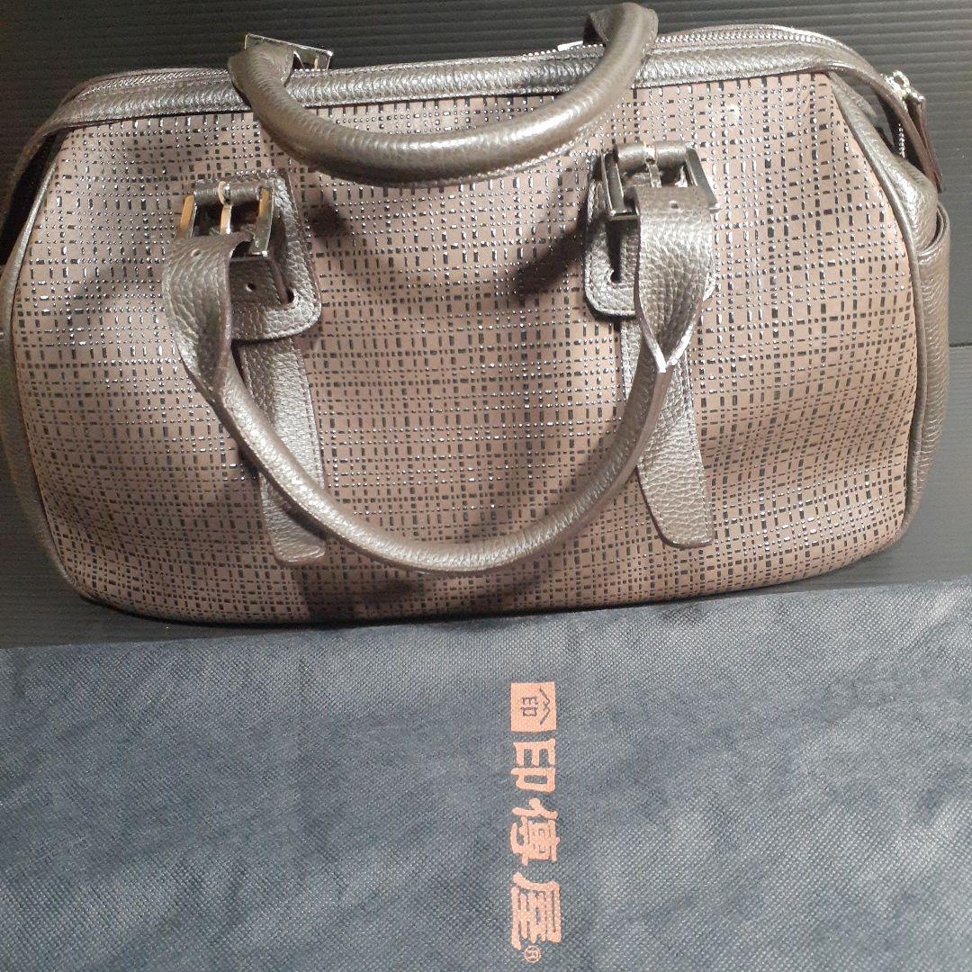 印傳屋の甲州印傳ボストンバッグ(未使用品)