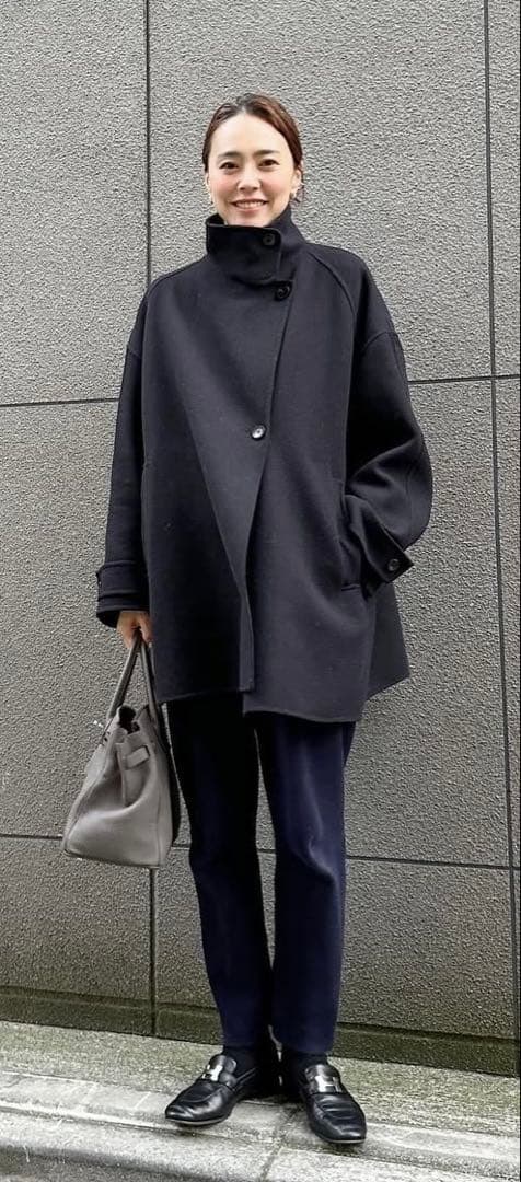 アンクレイヴ　uncrave テントラインコート　ネイビー　未使用