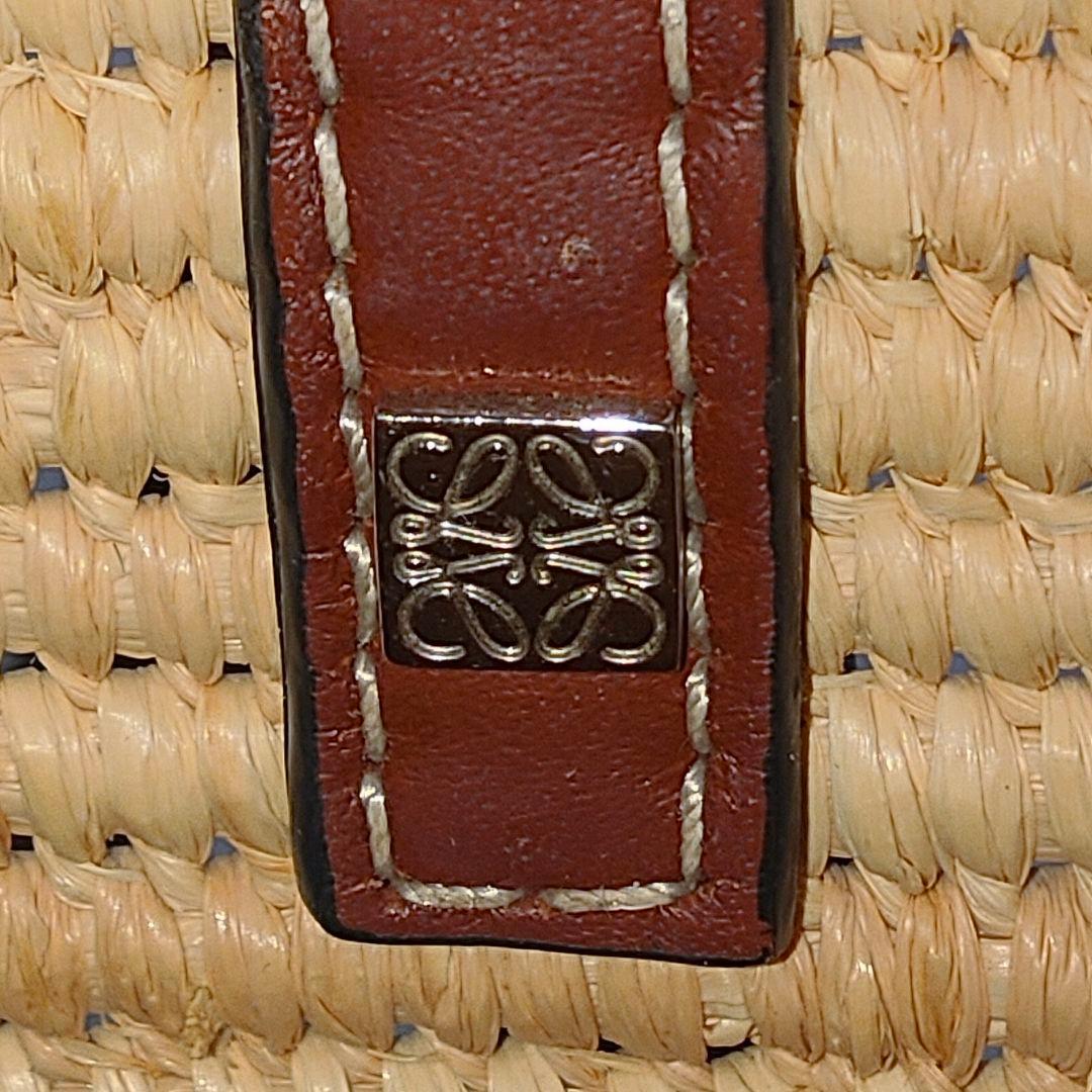 百鬼 ロエベ スクエア バスケット トートバッグ スモール ベージュ かご