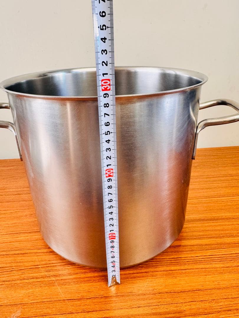 業務用 寸胴鍋 31cm 深型 約20L 蓋付き SUS444