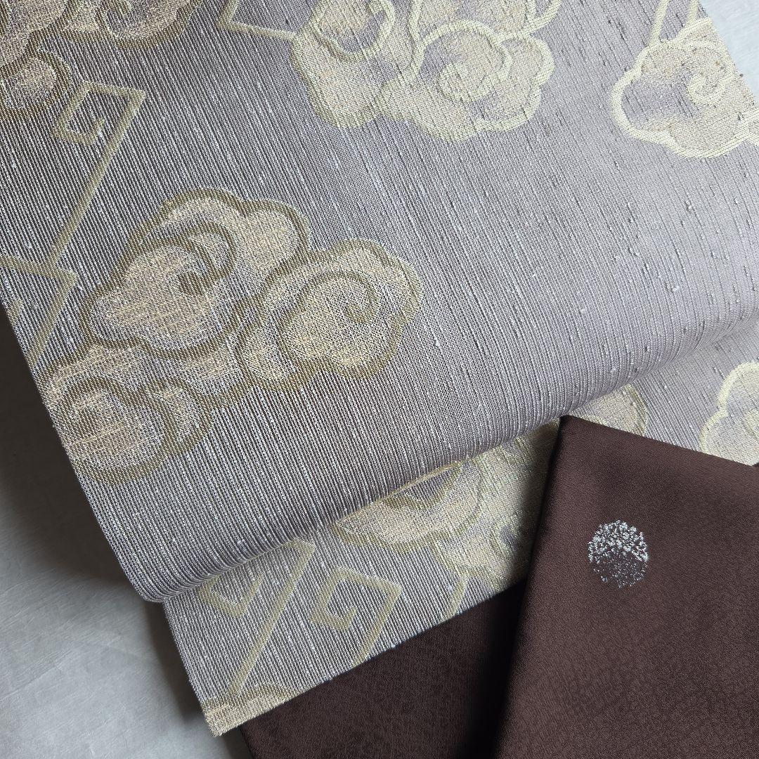 逸品を締める　洛風林　雷文の開き名古屋帯