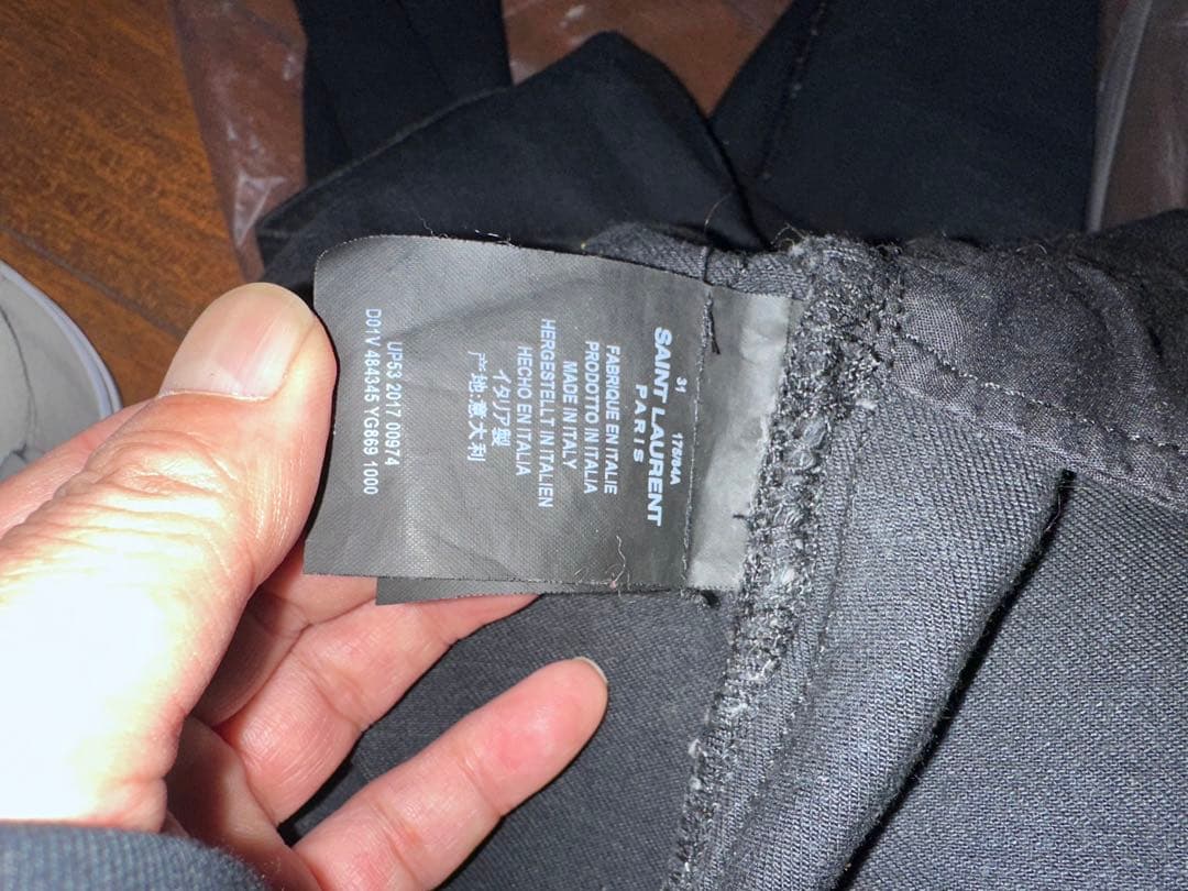 SAINT LAURENT PARIS エディ期ブラックスキニーデニムパンツ