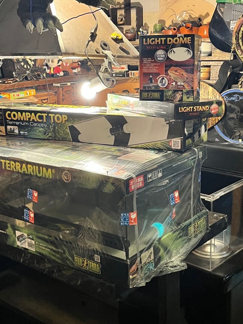 GEXエキゾテラグラステラリウム90、爬虫類ケージ、リクガメ飼育ケージ