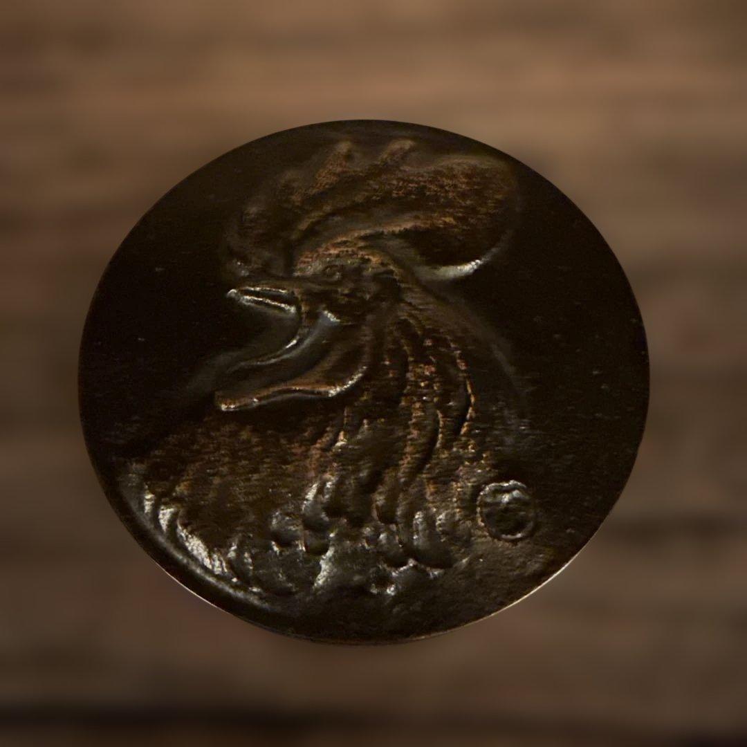 銅製肉池　春鶏高村光雲原型　木箱付き