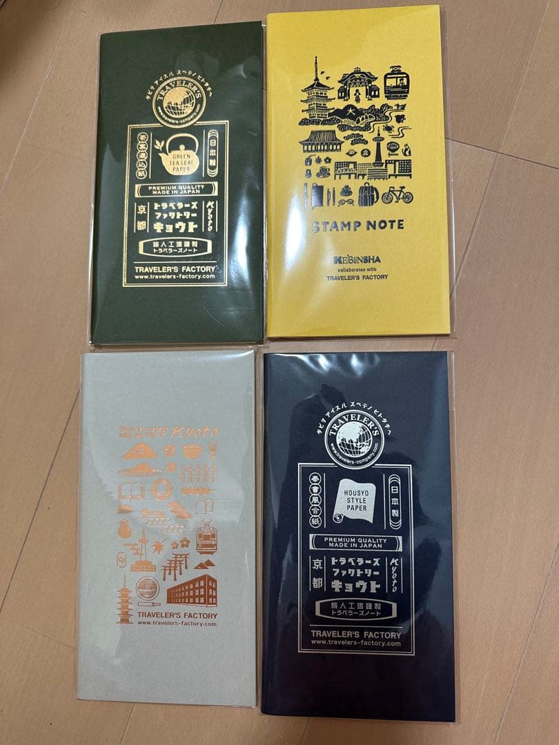 トラベラーズファクトリー　京都限定ノートセット+ レフィル4個+ ブラスタグ