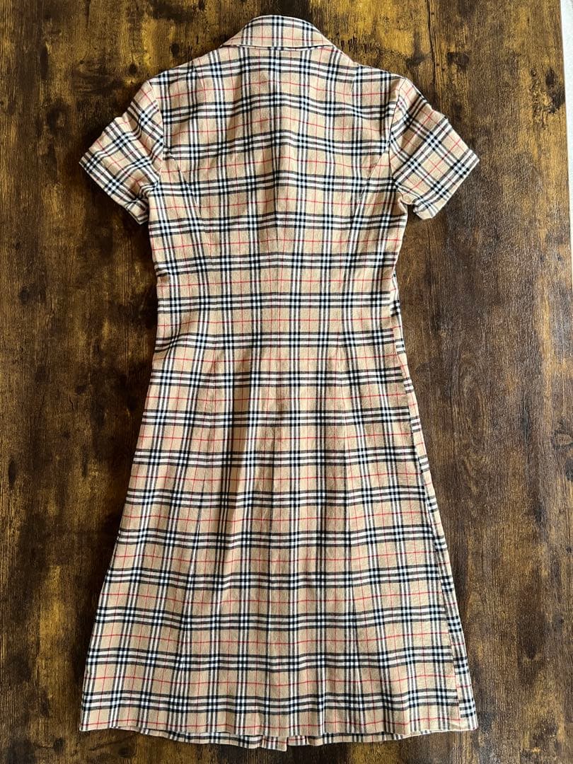 バーバリーブルーレーベル ロングシャツワンピース ノバチェック38