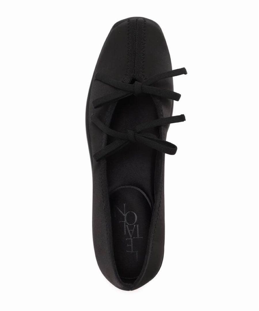 新品未使用 LE TALON Lダブルリボンバレリーナ ブラック 24.0