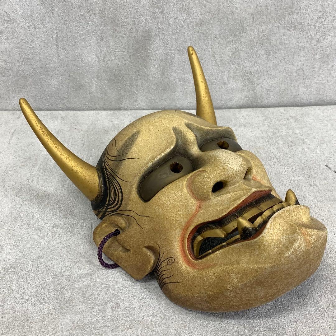 【Kuki】能面 般若 長沢宗春 共箱 能面師 人間国宝 長澤氏春 次男