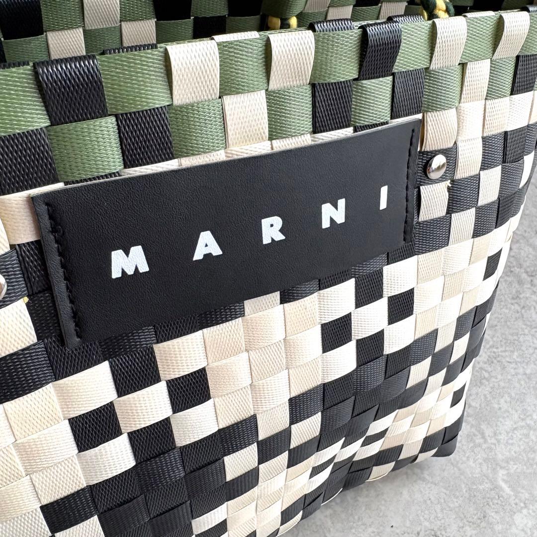 【リンリン様】MARNI ジャージー ハンドル バスケット かごバッグ トート
