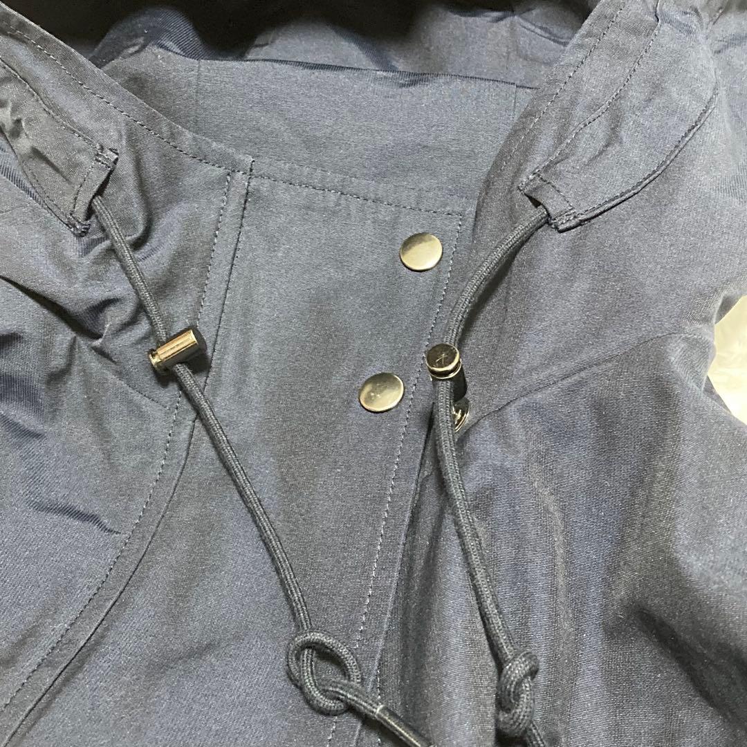 【美品】23区 46 コート ライトタッサーモッズコート ゆったり 体型カバー