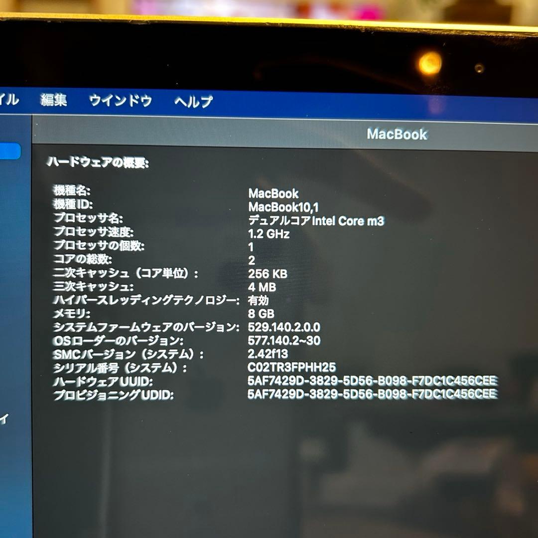 【バッテリー交換品】Apple MacBook (12-inch, 2017)