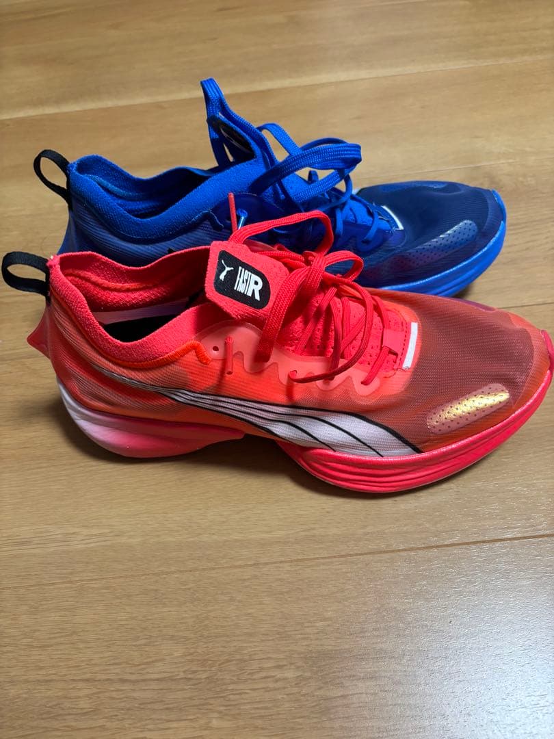 puma fast-r ニトロエリート 25.5 ブルー レッド ニトロ