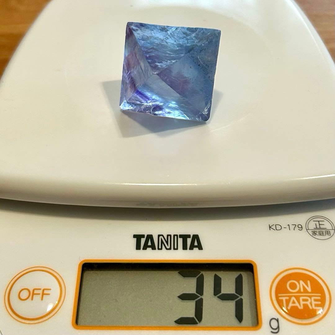 イリノイフローライト　蛍石八面体　イリノイ州産　鉱物標本