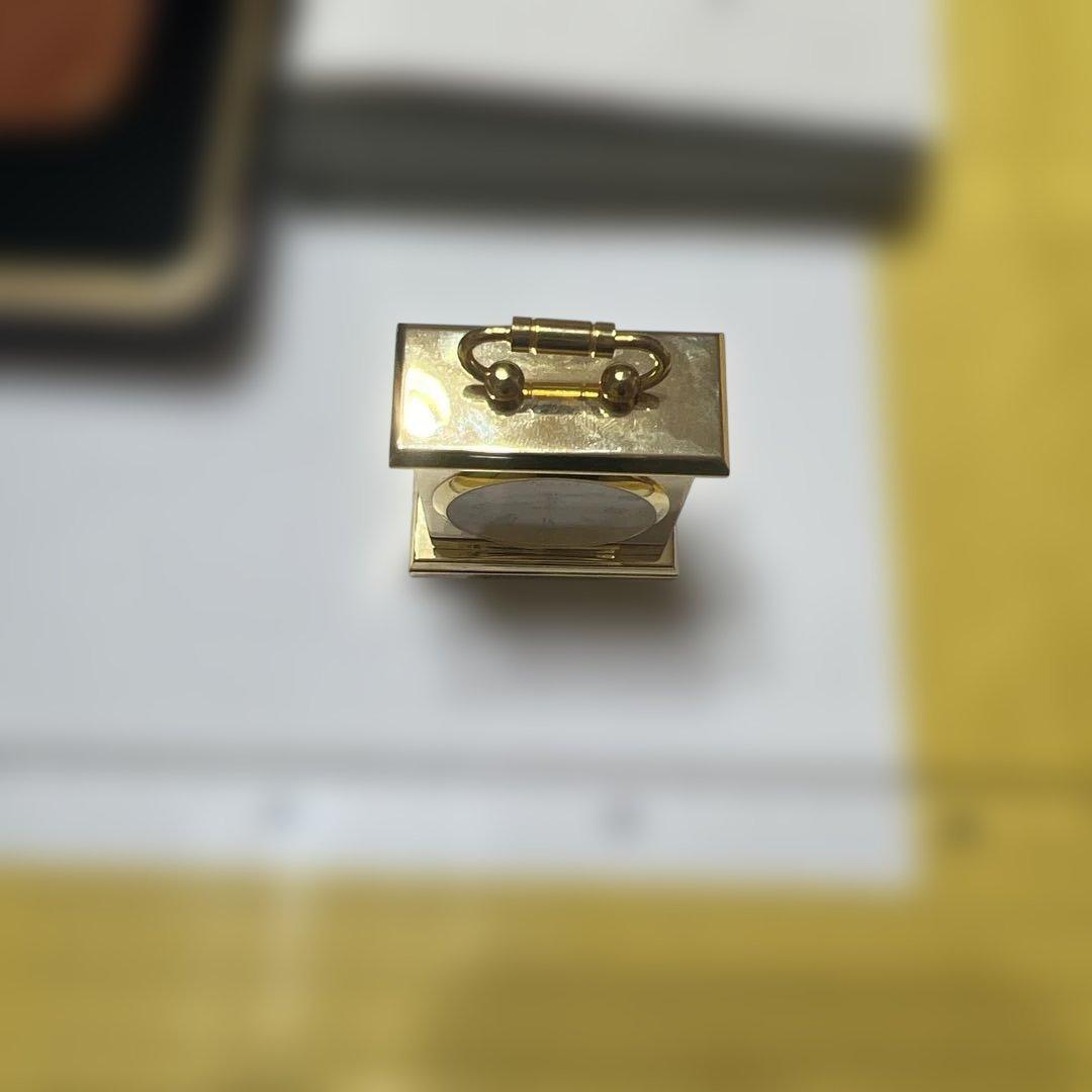 ENGRAVE ゴールドメタル 置時計　(純金メッキ) 140g