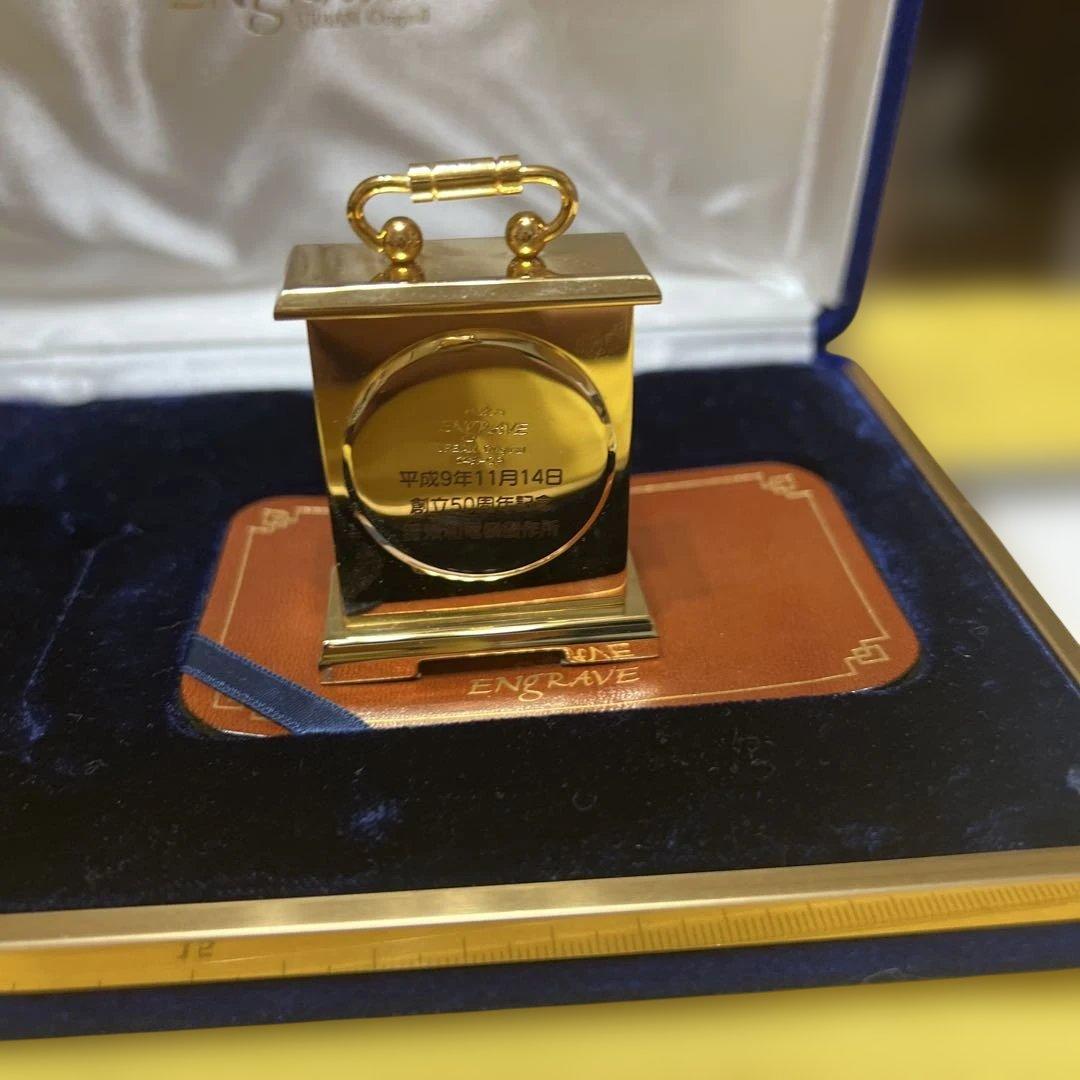 ENGRAVE ゴールドメタル 置時計　(純金メッキ) 140g