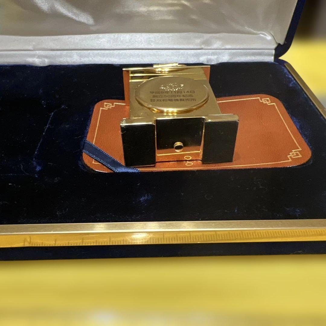 ENGRAVE ゴールドメタル 置時計　(純金メッキ) 140g