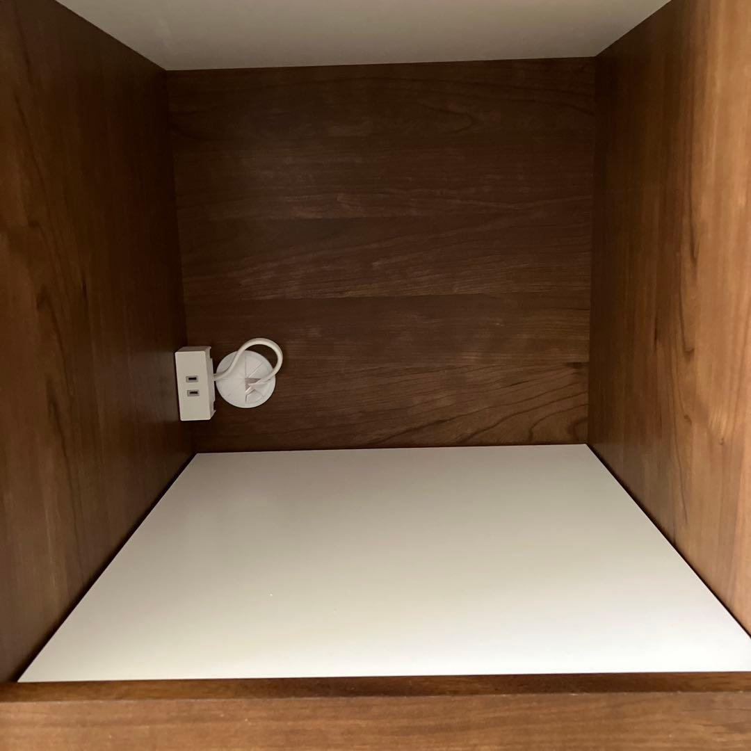 キッチンボード 食器棚 引き出し付き　ダークブラウン