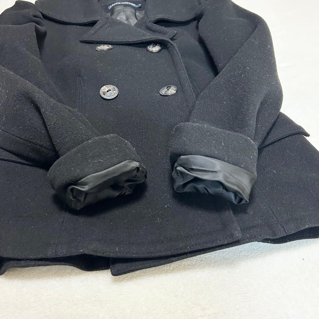 【美品】ラルフローレン　Pコート　ウール　カシミヤ混　ブラック