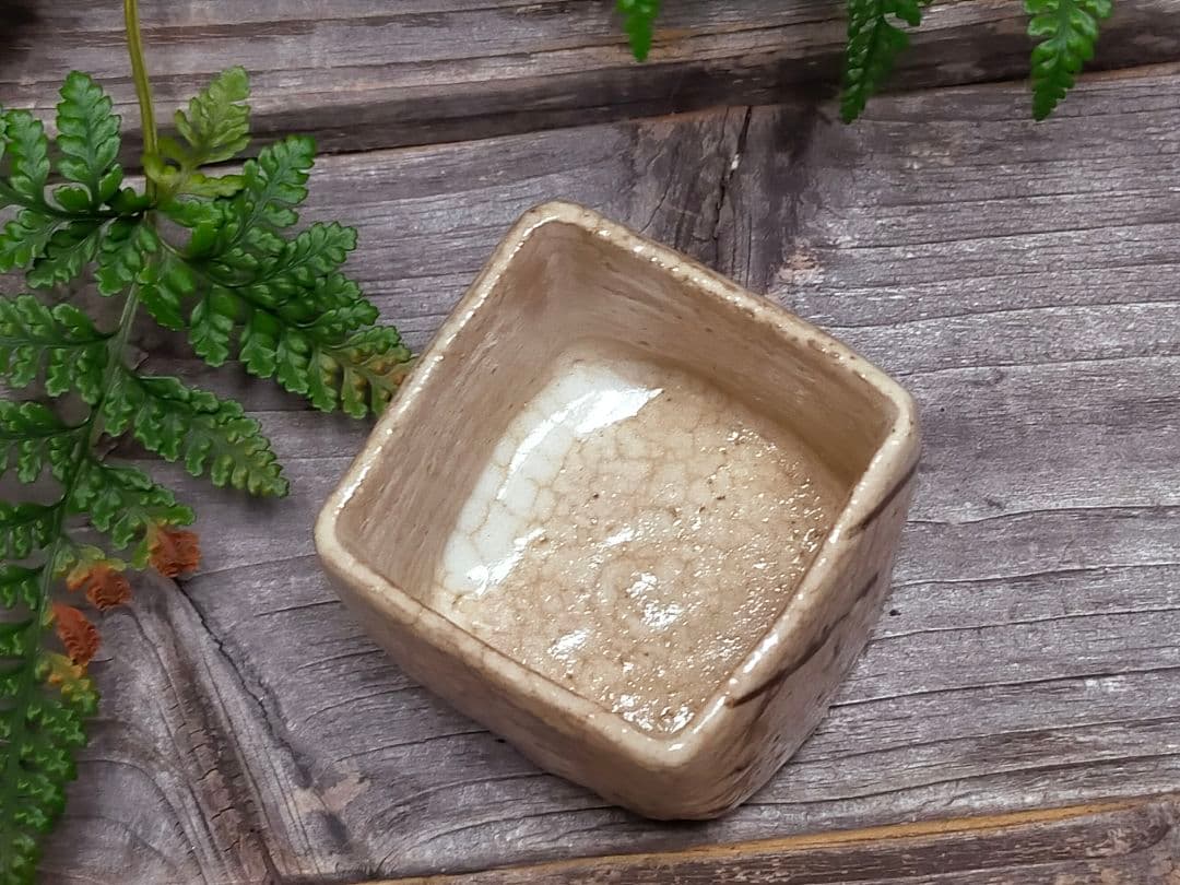 ♥絵志野　ぐい呑み　桐箱付き　⑲　志野　ぐい飲み　骨董品