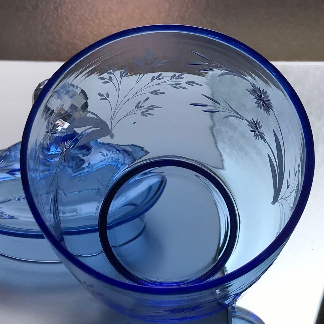 優しいお花★オールドサンルイSt Louisボンボニエール♡ジャポニズム♡菓子器