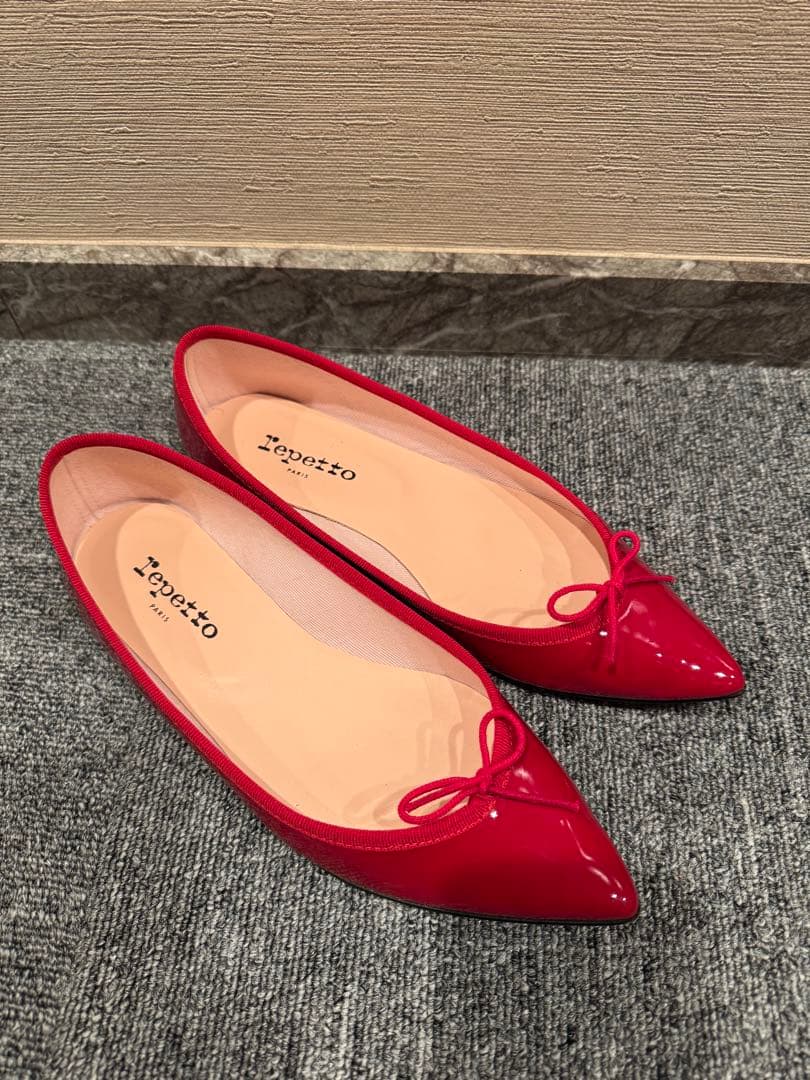 【repetto】レペット　赤 フラットシューズ ブリジット　37.5