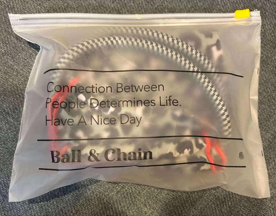 新品未使用　ボールアンドチェーン　キティ　レオパード　グレイ　日焼け