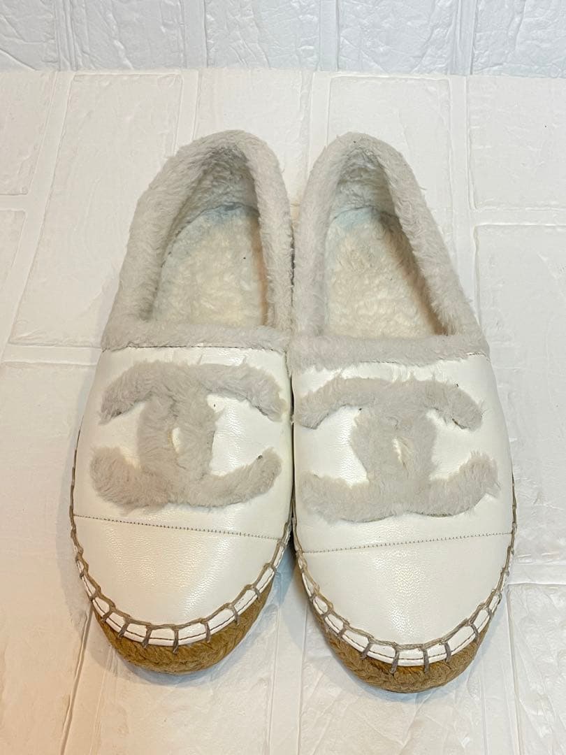 CHANELシャネル　ファー付き　エスパドリーユ　❤︎