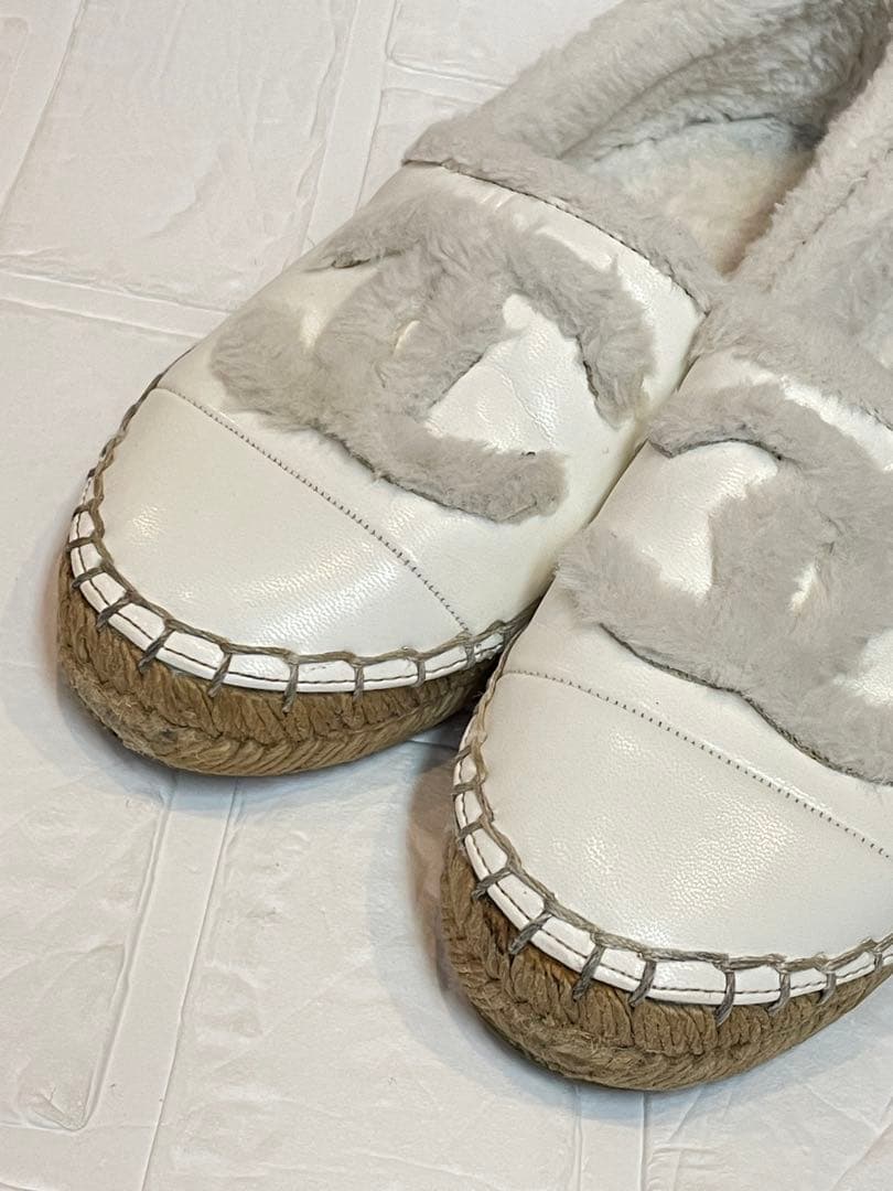 CHANELシャネル　ファー付き　エスパドリーユ　❤︎