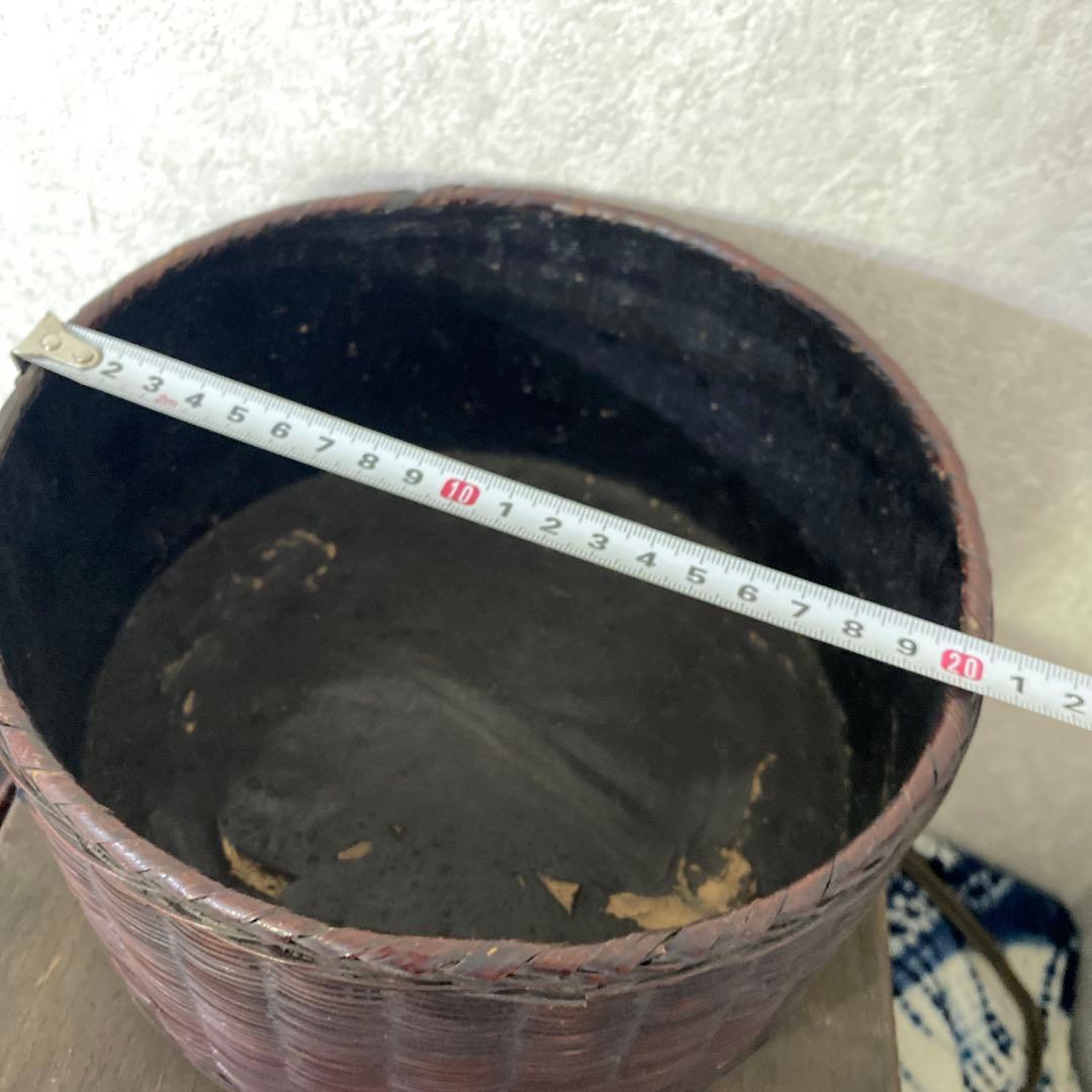 時代　炭斗　煎茶　竹細工　籠