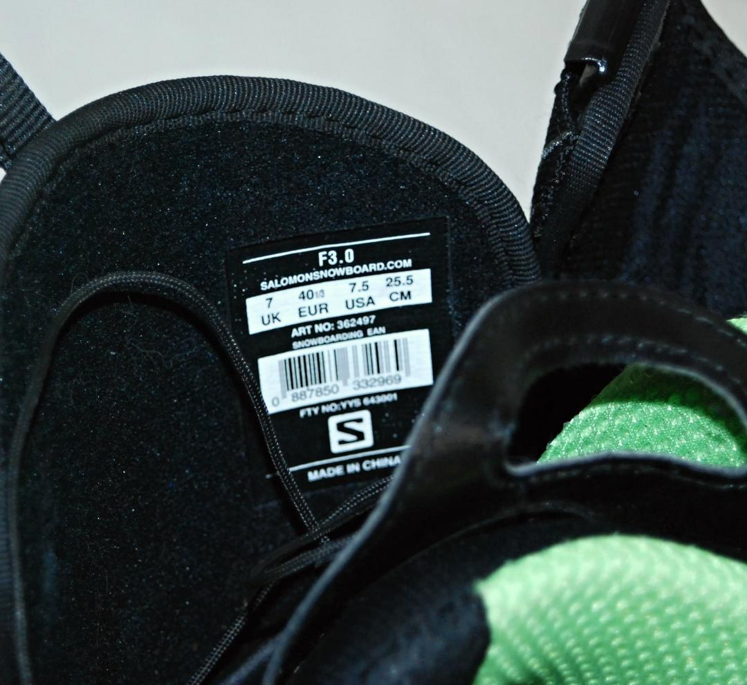 サロモン SALOMON F3.0 約25.5cm〜26cm スノーボードブーツ