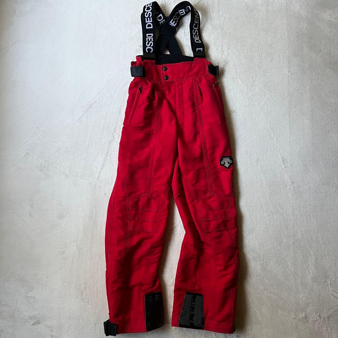 DESCENTE デサント 上L 下XL スキーウェア 上下 セットアップ 赤黒