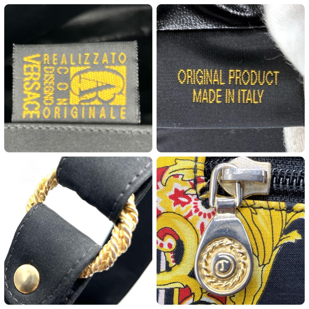 ヴェルサーチ ワンショルダーバッグ バロック柄 ゴールド装飾 イタリア製