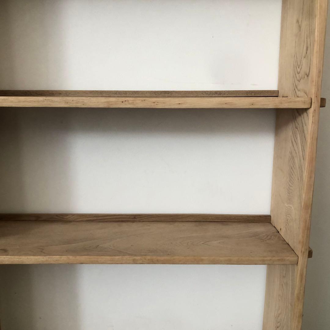 レトロ　アンティーク　古道具　古家具　剥離家具　ストリップド　本棚　食器棚