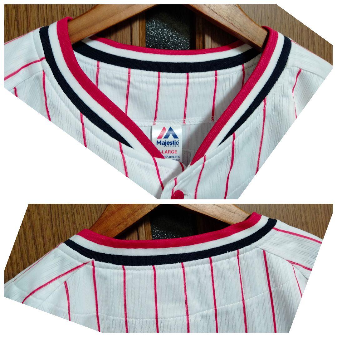 マジェスティック ヤクルト 雄平 #41 サイン入り刺繍ユニフォーム 紙タグ付き