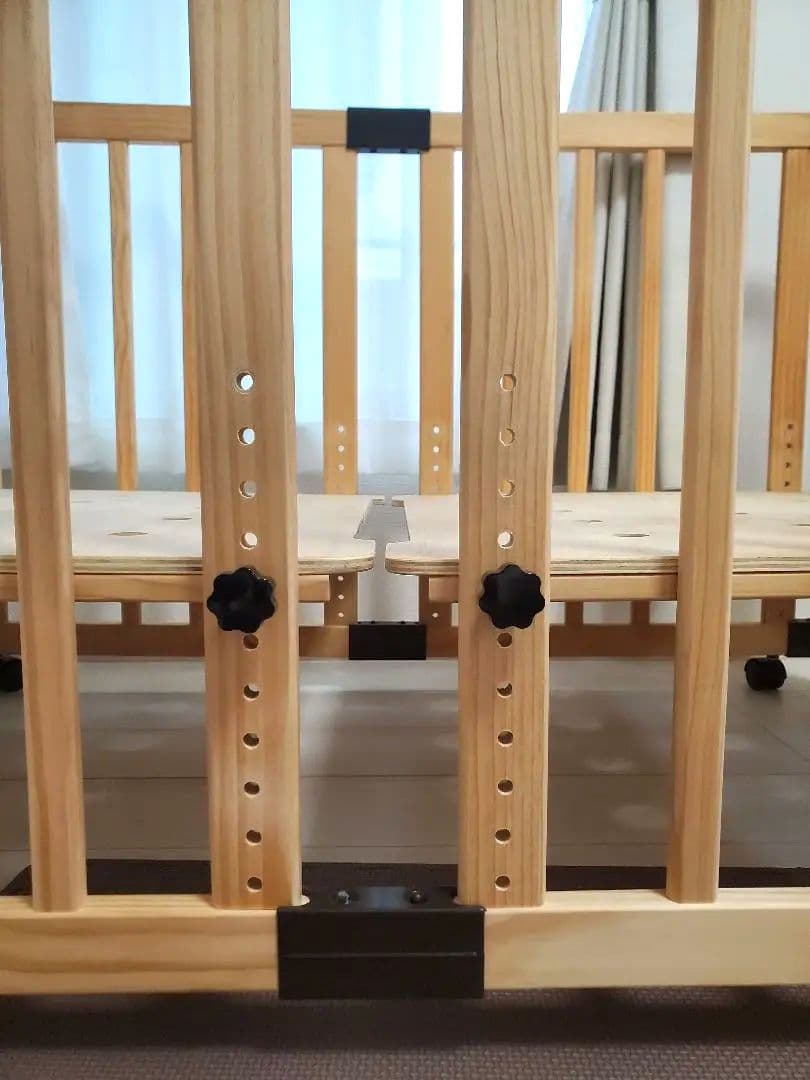 PSC・SG認証 RiZKiZ 木製ベビーベッド 使用5か月☆美品☆