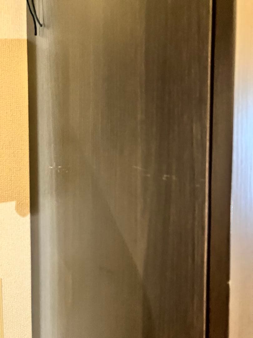 本棚　ダークブラウン 木製 スライド本棚 ガラス扉　ラック付き