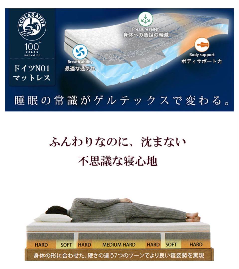 GELTEX® Quantum Touch 240 ダブル　ベッドフレーム付き