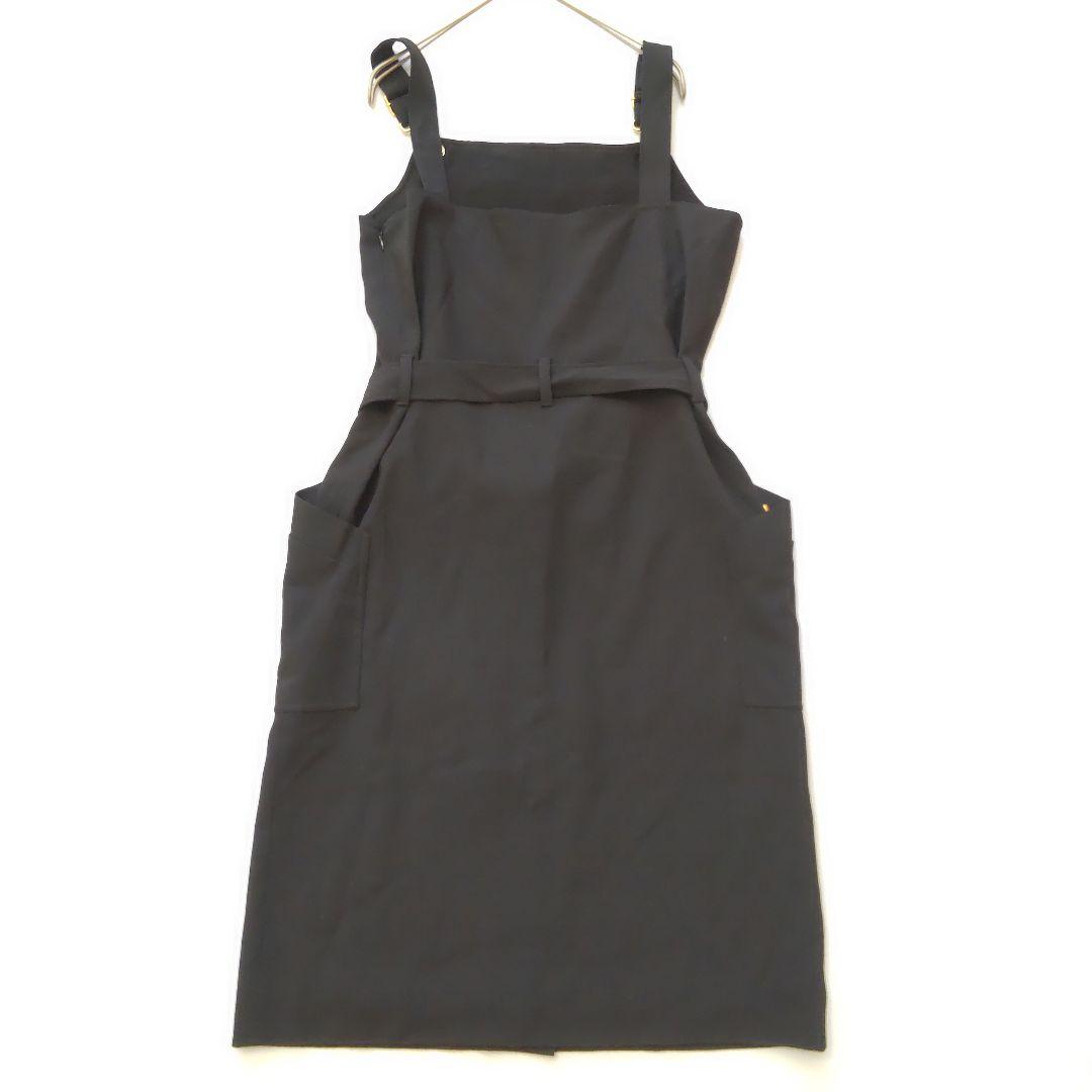 未使用級 23SS セリーヌ トリオンフ エプロン ワンピース ブラック 36