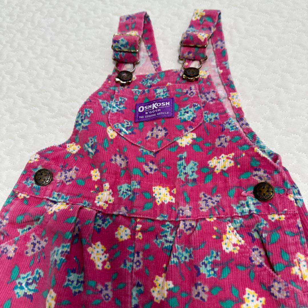 オシュコシュ　花柄オーバーオール　18m