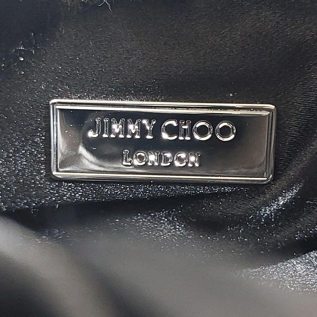 ジミーチュウ Bonny ツイストハンドル チェーンショルダーバッグ ブラック