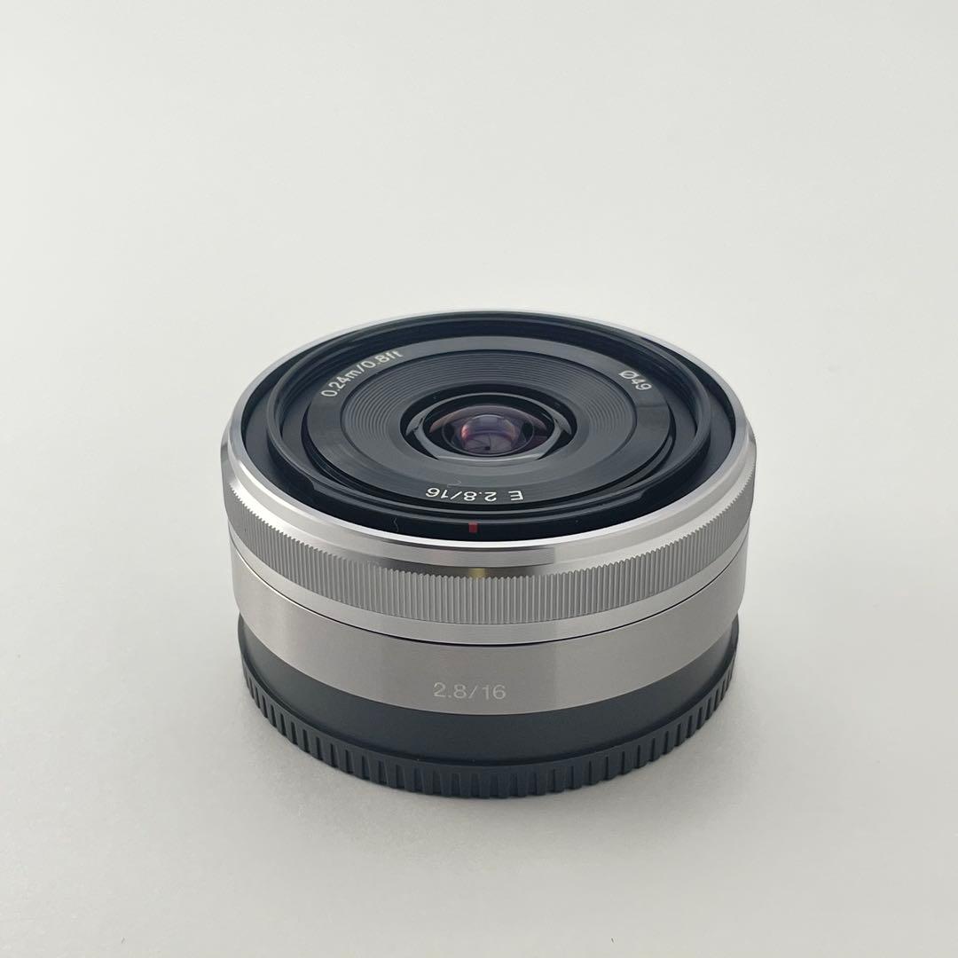 【美品・返品保証 】Sony SEL16F28 単焦点 パンケーキレンズ