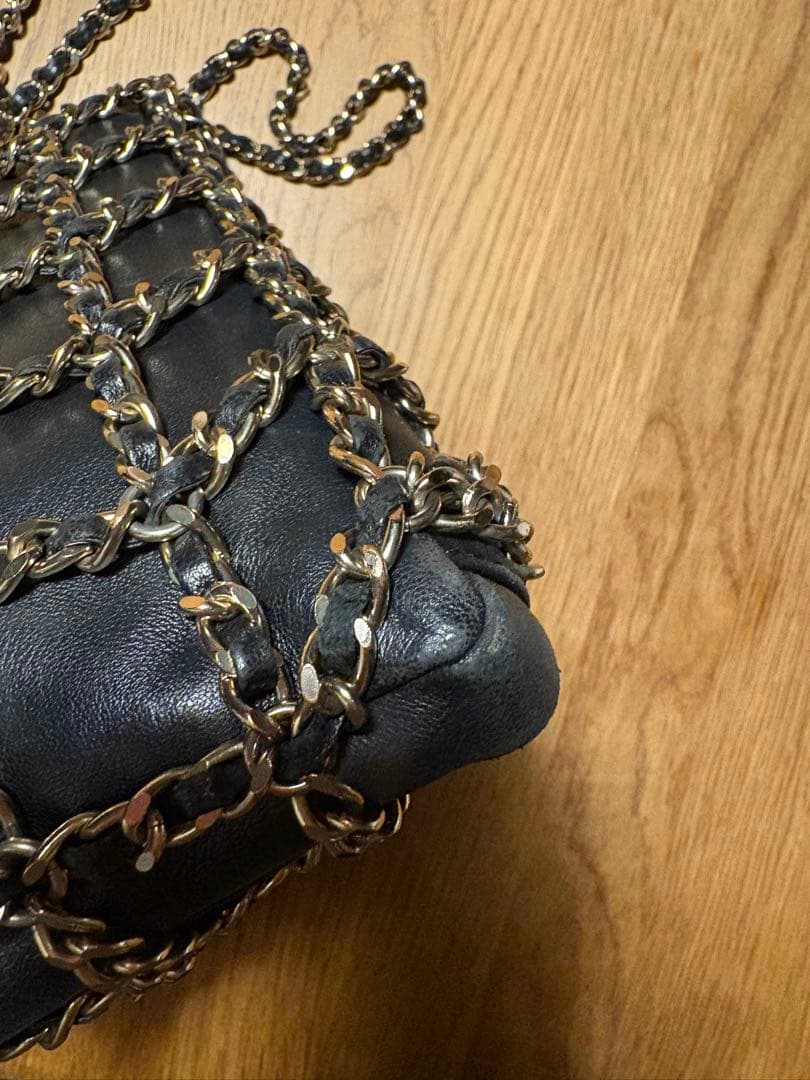 最終大幅値下げ！激レア⭐︎CHANEL ブラック レザー チェーンショルダーバッグ