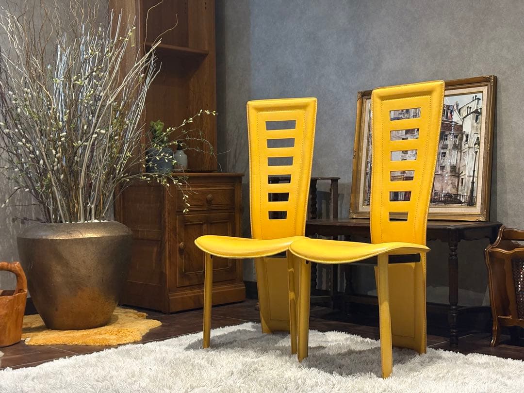 廃盤 IDC 大塚家具 ハイバックチェア モダン ミッドセンチュリー 北欧　nZ