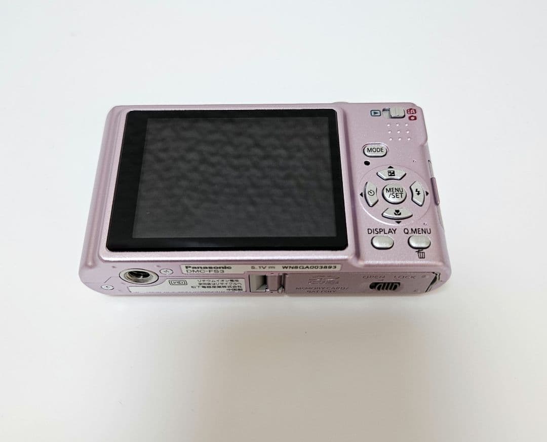 美品✨動作品✨LUMIX DMC-FS3 ピンク　純正バッテリー・充電器