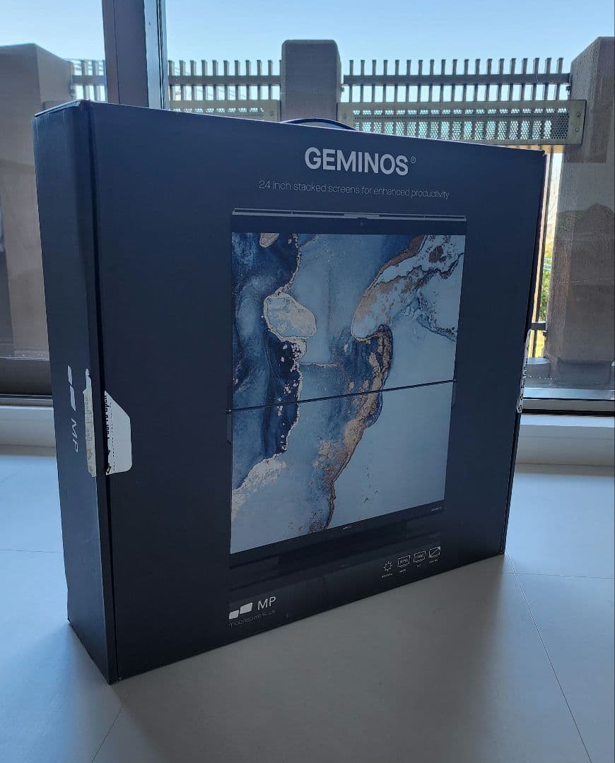 【美品】Geminos 24インチ×2 垂直スタックモニター