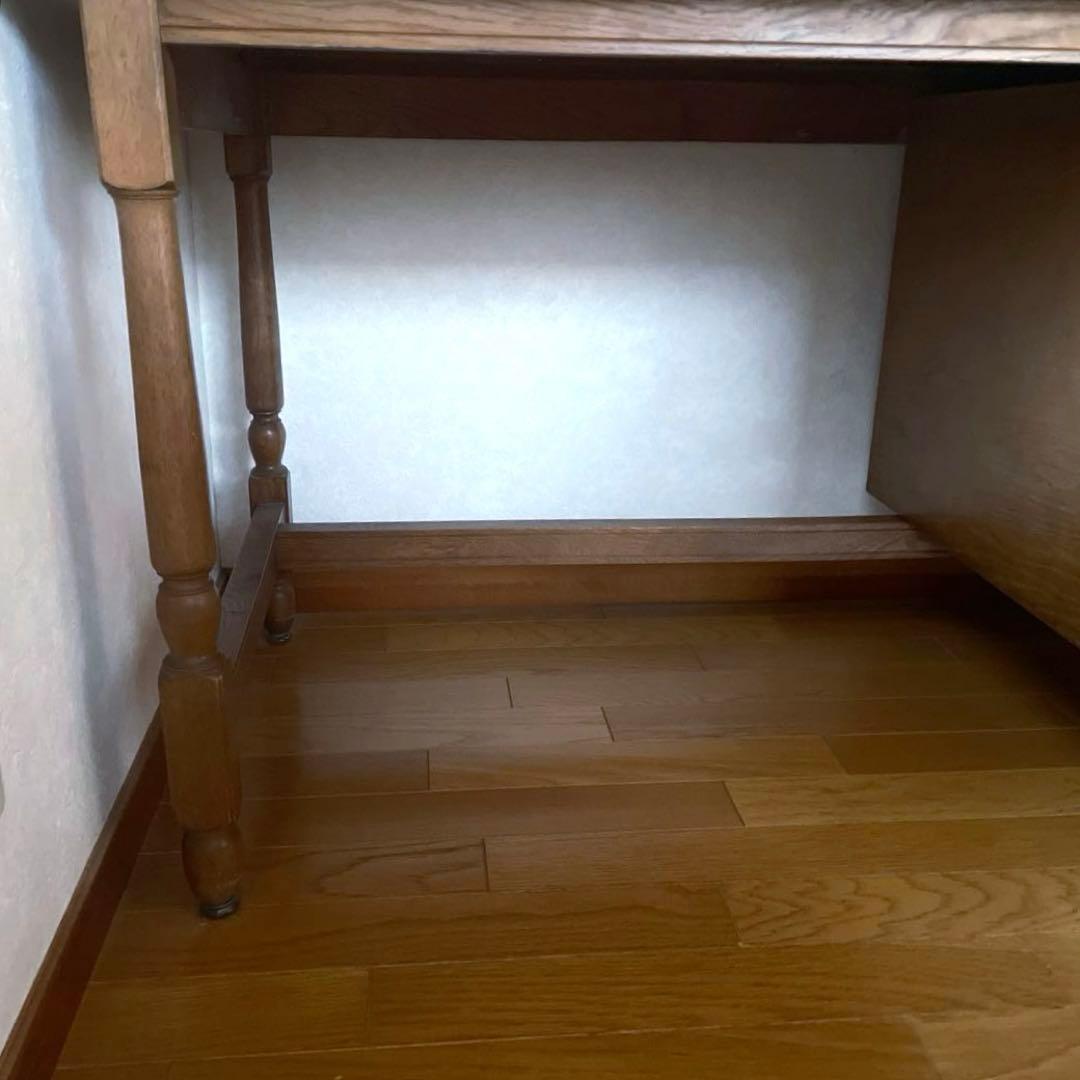 【アンティーク】ナラ材 書斎デスク 作業台 レトロ ヴィンテージ