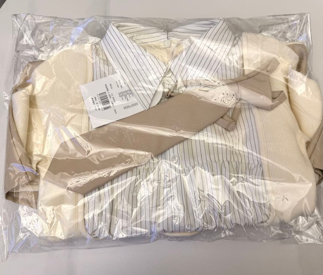 Darich 新作 ネクタイシャツドッキングニットミニワンピース