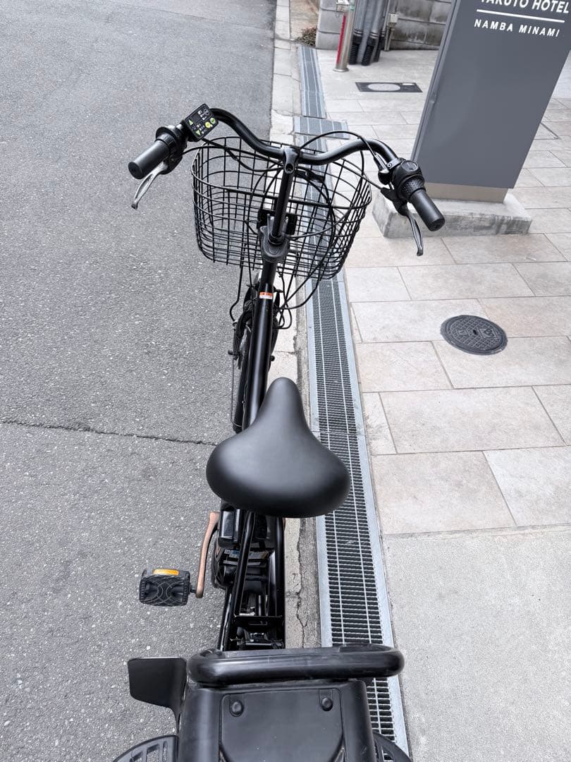 大阪府　子供乗せ　ヤマハ　電動アシスト自転車 チャイルドシート付き ブラック