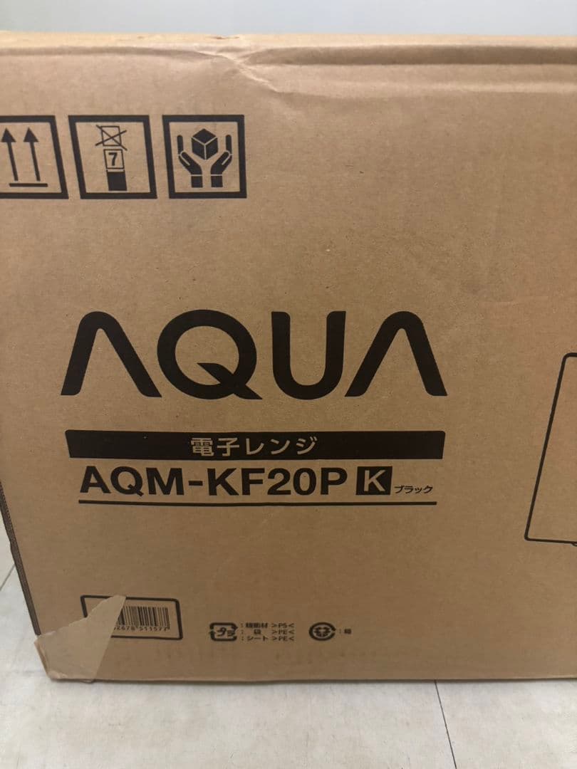 リファビッシュ品☆極美品電子レンジAQUAフラットテーブルAQM-KF20P黒色